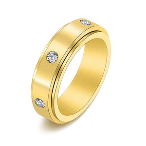 Simple Crystal Spinner Ring