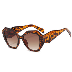 Oversized Polygon Cat Eye Sunglasses