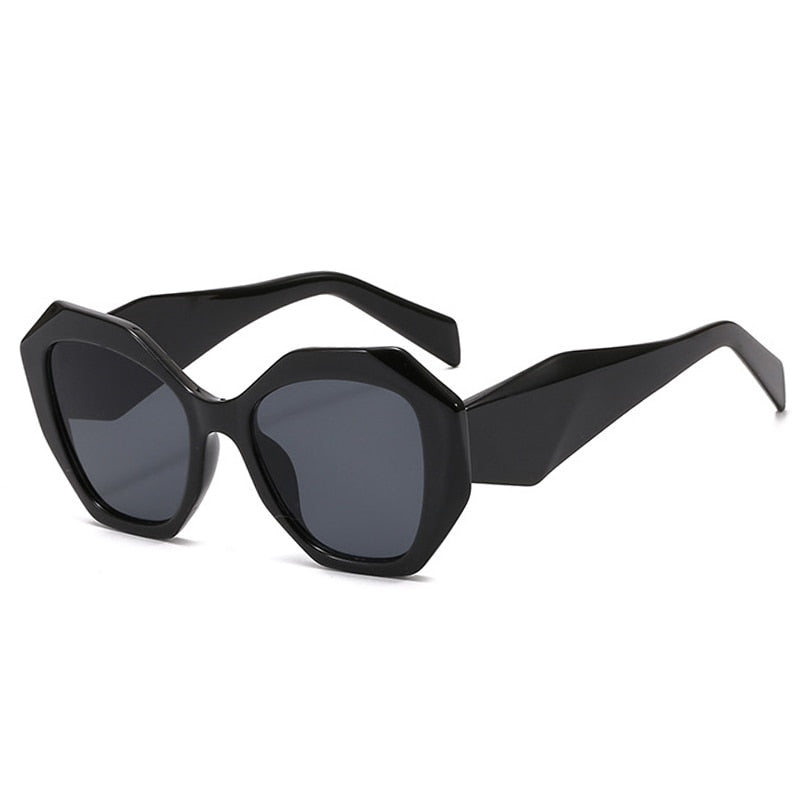 Oversized Polygon Cat Eye Sunglasses