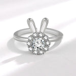 Load image into Gallery viewer, Crystal Bunny Fidget Ring
