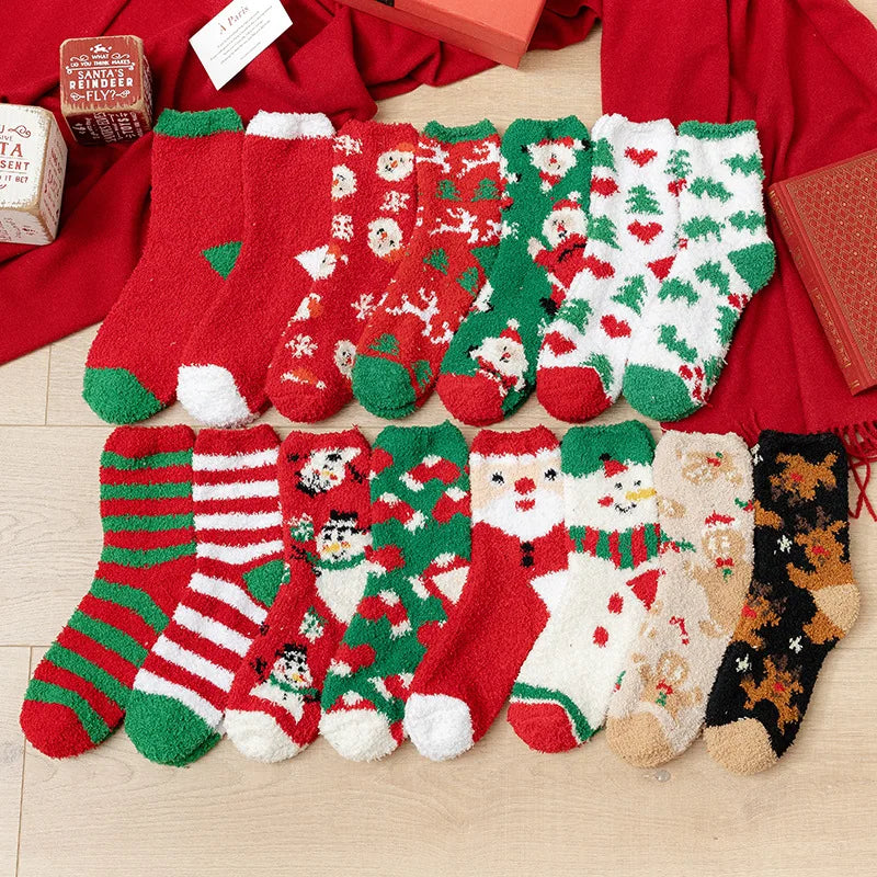Warm Fuzzy Christmas Socks