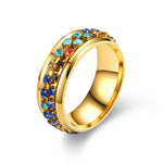 Load image into Gallery viewer, Colorful Crystal Fidget Ring
