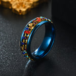 Load image into Gallery viewer, Colorful Crystal Fidget Ring

