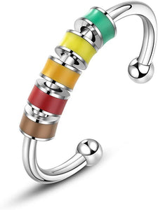 Enamel Beaded Anxiety Ring
