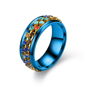 Colorful Crystal Fidget Ring