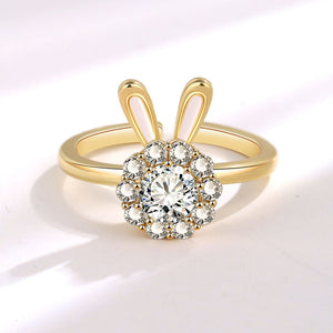 Crystal Bunny Fidget Ring