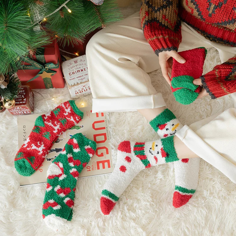 Warm Fuzzy Christmas Socks