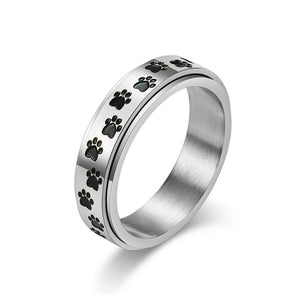 Paw Print Fidget Ring