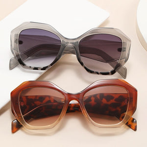 Oversized Polygon Cat Eye Sunglasses