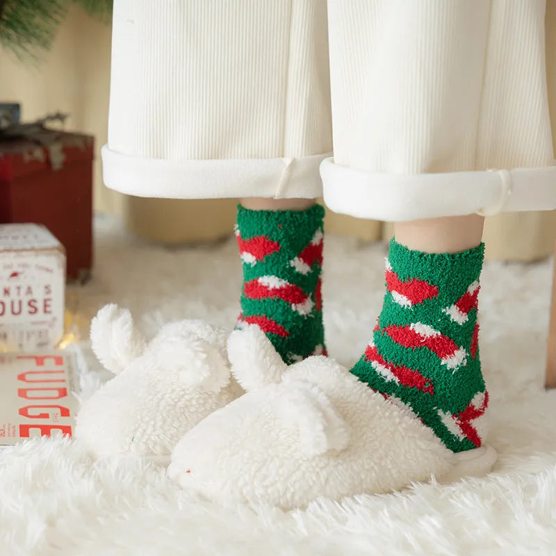 Warm Fuzzy Christmas Socks