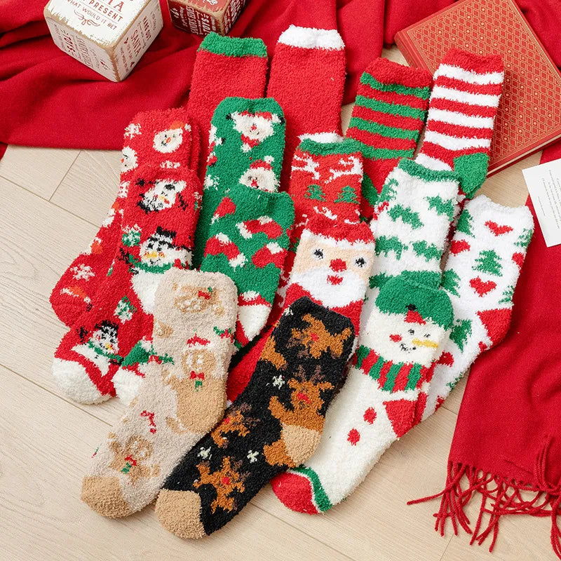Warm Fuzzy Christmas Socks