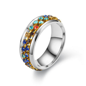 Colorful Crystal Fidget Ring