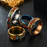 Load image into Gallery viewer, Colorful Crystal Fidget Ring
