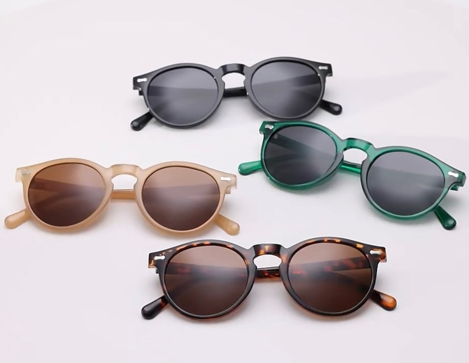 Retro Round Polarized Sunglasses