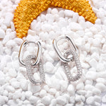 Load image into Gallery viewer, Colorful Crystal Chain Link Earrings
