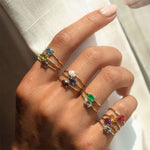 Load image into Gallery viewer, Simple Birthstone Rings
