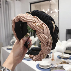 Braided Chain Satin Headband