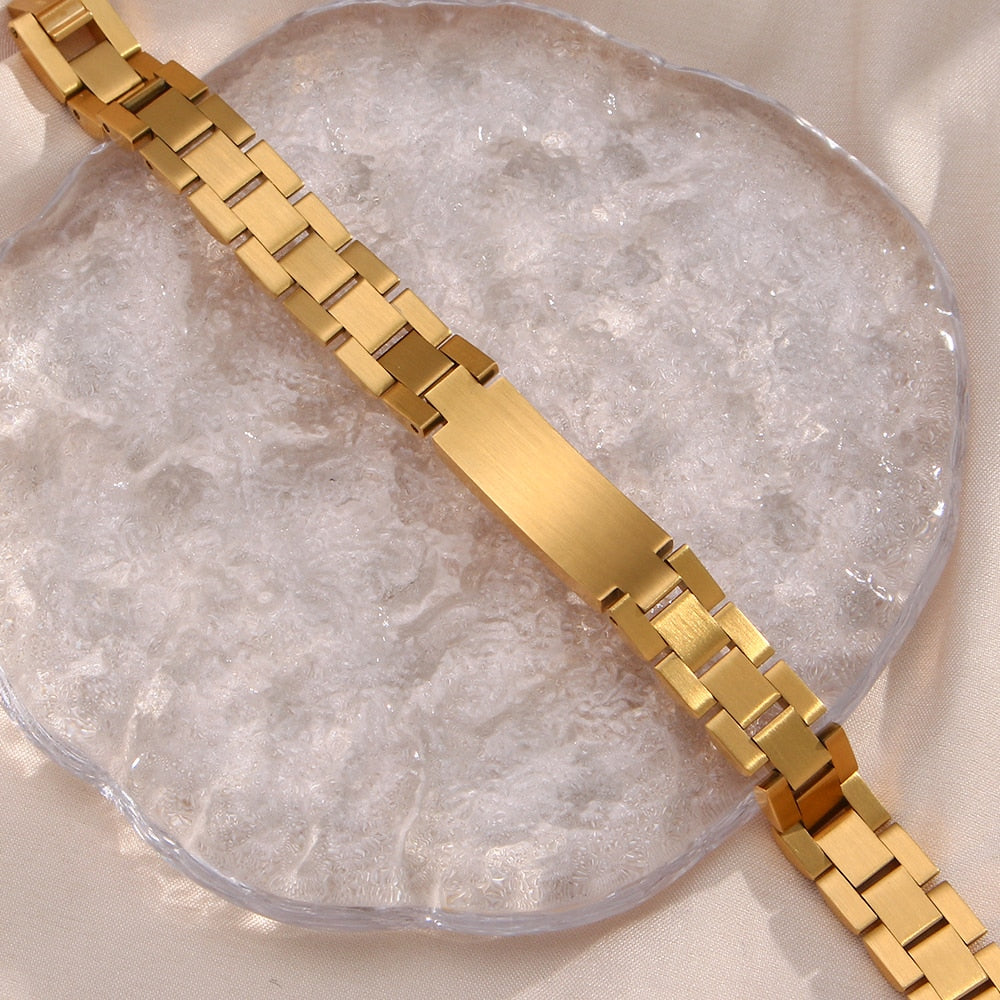Crystal Stone Paved Watchband Bracelet