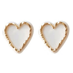 Load image into Gallery viewer, Geometric Resin Heart Stud Earrings
