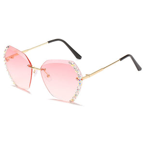 Rimless Luxury Crystal Sunglasses