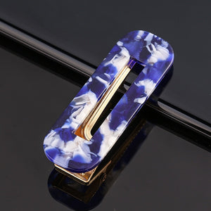 Rectangular Marbled Hairgrip