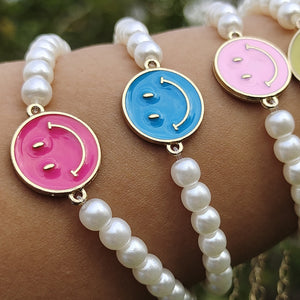 Colorful Smiley Pearl Bracelet
