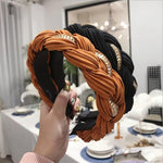 Load image into Gallery viewer, Braided Chain Satin Headband
