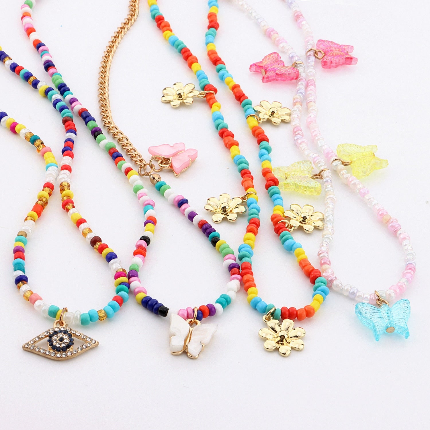 Colorful Beaded Charm Waist Chain