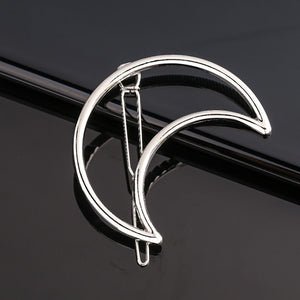 Silver Metal Geometric Hairpin