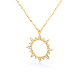 Load image into Gallery viewer, Crystal Sun Pendant Necklace
