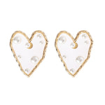 Load image into Gallery viewer, Geometric Gold Pearl Stud Earrings
