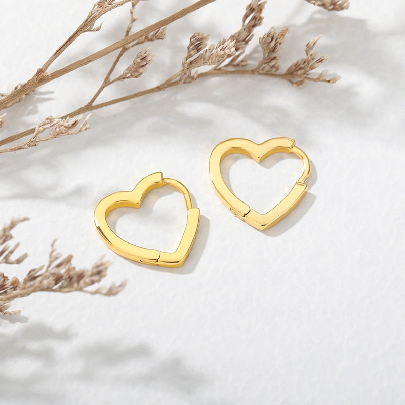 Heart Hoop Earrings