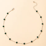 Load image into Gallery viewer, Emerald Crystal Chain Choker
