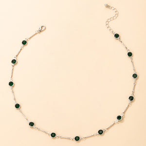 Emerald Crystal Chain Choker