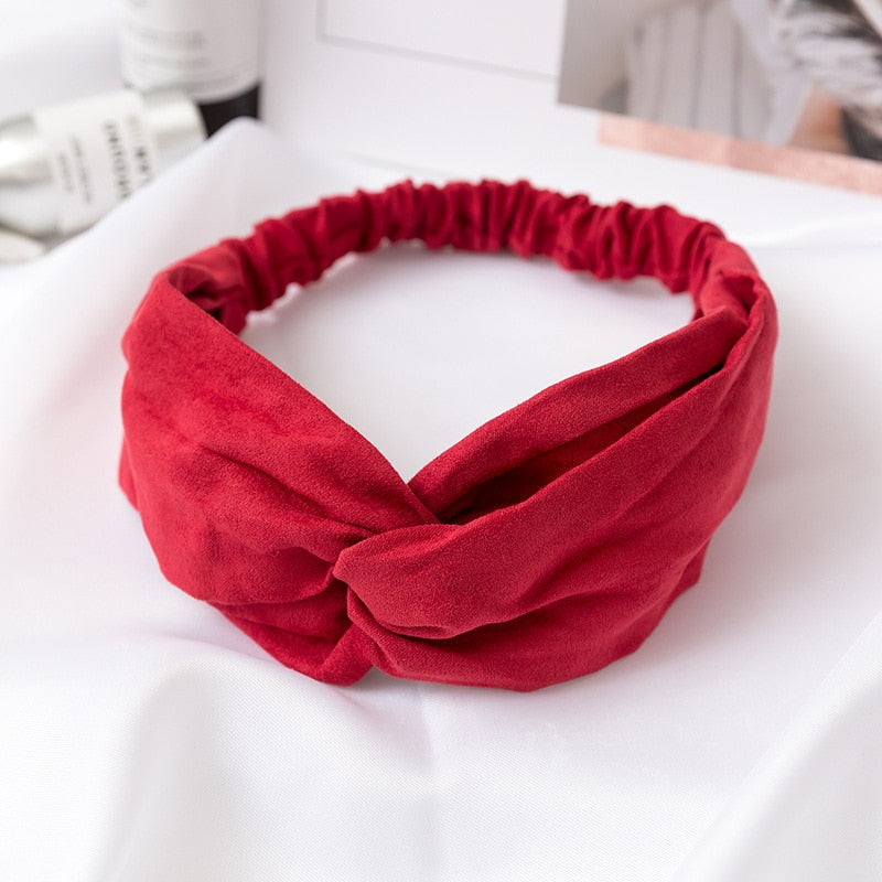 Suede Crossknot Hair Band