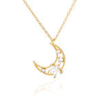 Load image into Gallery viewer, Moon and Star Crystal Necklace
