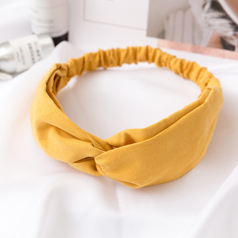 Suede Crossknot Hair Band