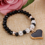 Load image into Gallery viewer, Crystal Heart Beaded Bracelet
