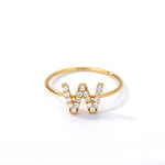 Load image into Gallery viewer, Crystal Initial Ring
