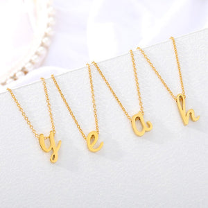 Handwriting Initial Necklaces