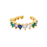 Load image into Gallery viewer, Line of Hearts Ring
