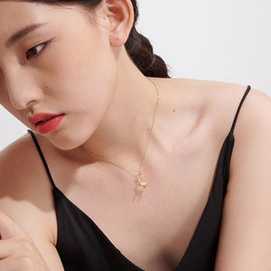 Lucky Elk Gold Pendant Necklace