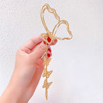 Load image into Gallery viewer, Butterfly Tassel Hair Claw
