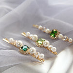 Load image into Gallery viewer, Emerald Hairpin Set
