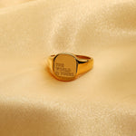 Load image into Gallery viewer, Engraved Words Square Ring
