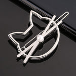 Load image into Gallery viewer, Silver Metal Geometric Hairpin
