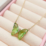 Load image into Gallery viewer, Colorful Crystal Butterfly Necklace
