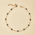 Load image into Gallery viewer, Emerald Crystal Chain Choker
