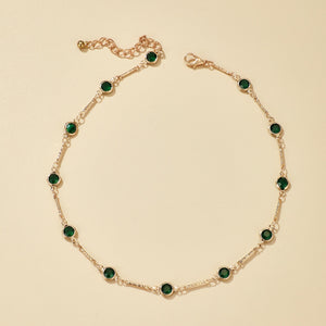 Emerald Crystal Chain Choker