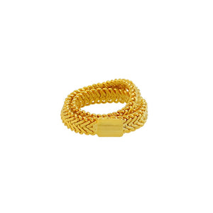 Gold Chain Double Layer Ring